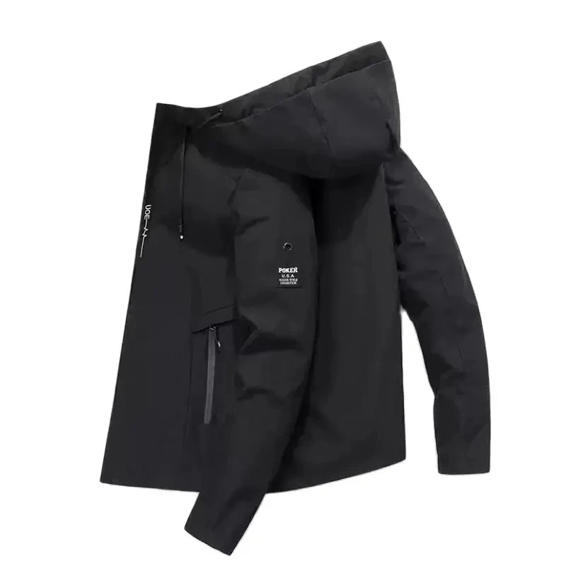 Chaqueta con capucha impermeable a prueba de viento transpirable para hombre, deportes al aire libre, Camping, montañismo, primavera y otoño