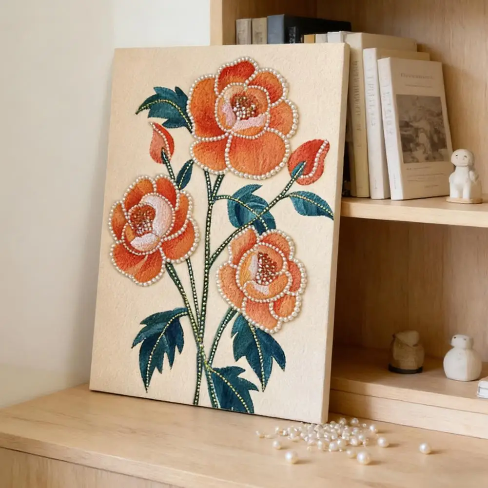 DIY Pearl 3D Plastic Painting Kit For Adult Beginner,Crystal Diamond Special Shape Kit For Home Wall Decoration Gift - view 4