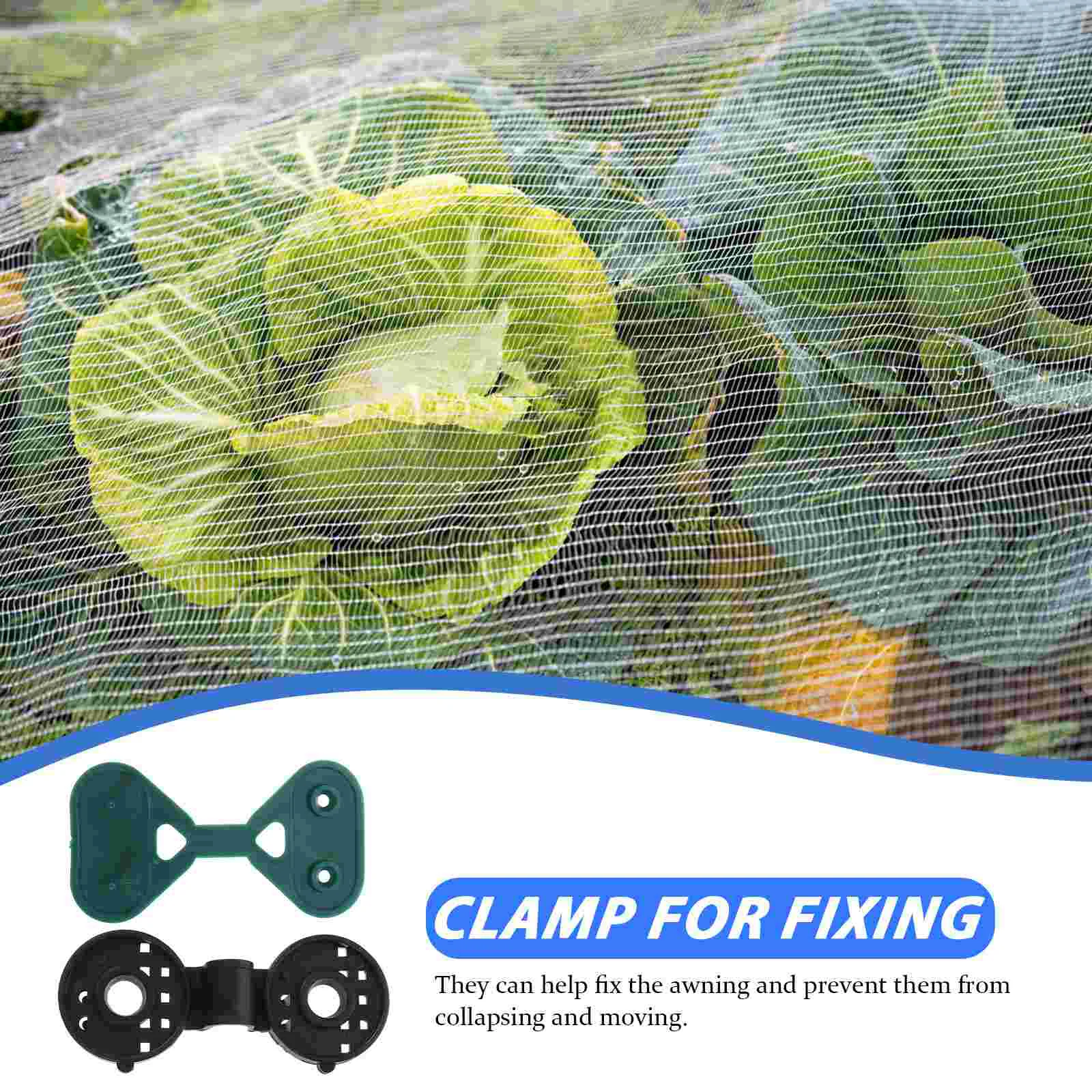 20 Pcs Sunshade Clips for Shade Cloth Clips Garden Greenhouse Netting PE Retaining Cloth Folder Fixing Clamp