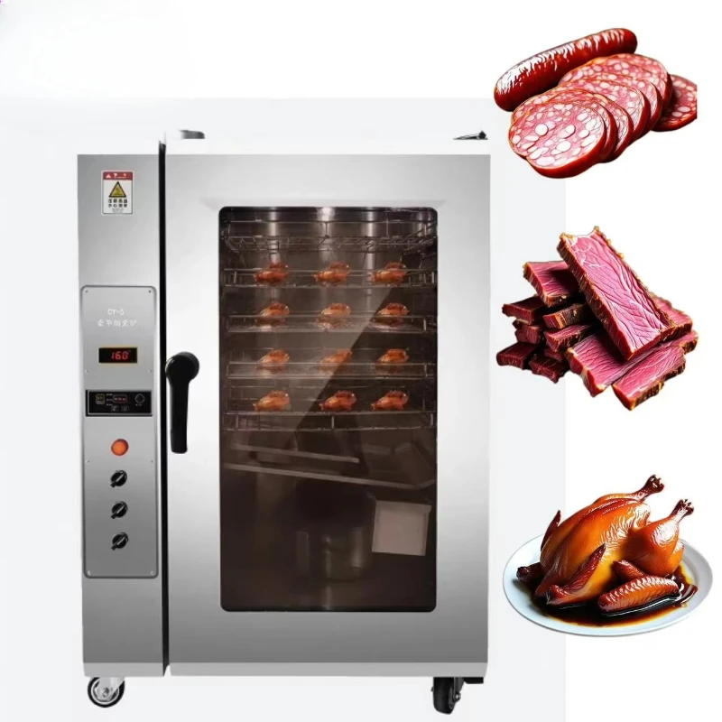

Electric and Charcoal Smoked Meat Grilled Sausage Cured Fish Making Smoker Oven Machine