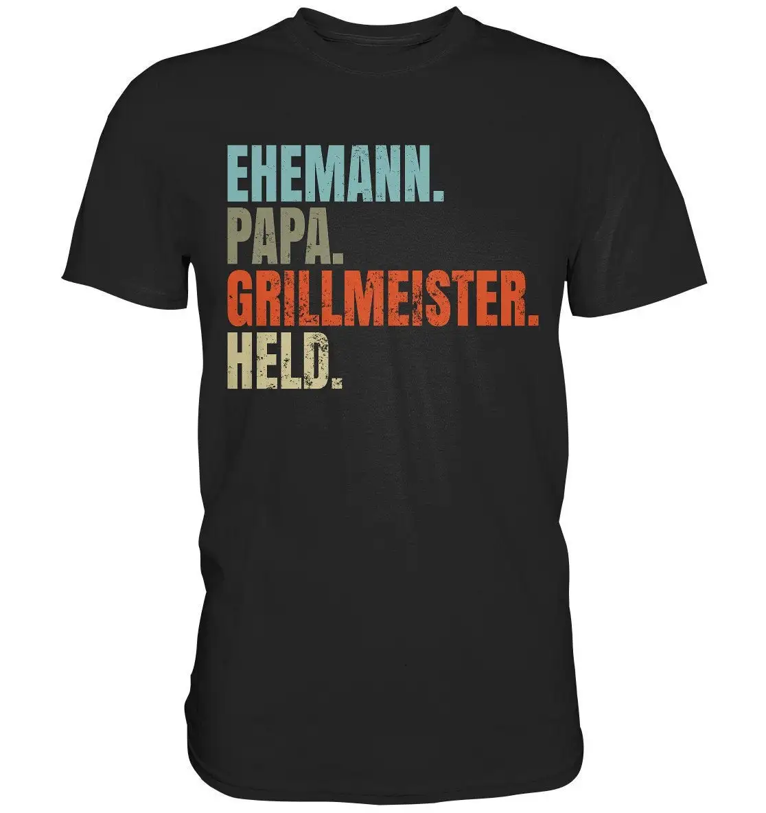 Men'S Husband Dad Grill Master Hero Vintage Premium T Shirt