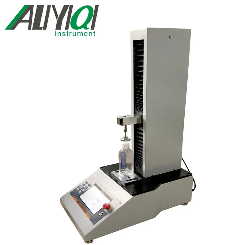 ALIYIQI 500N  Motorized Top load PET  bottle pressure strength Automatic Test Stand  force testing machine