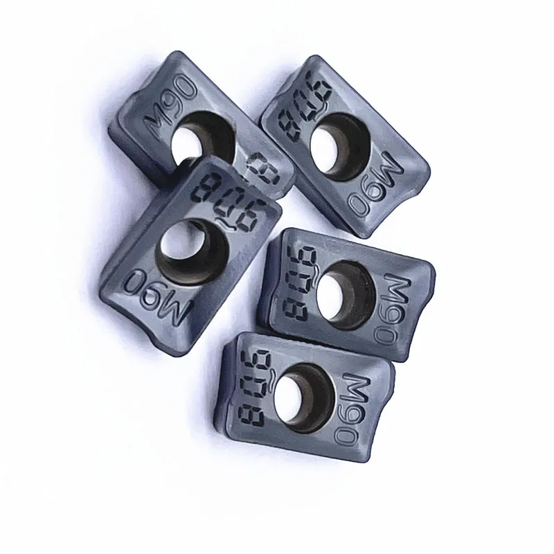 Imagem -04 - Fresa Torneamento Ferramenta Inserções de Carboneto para Cnc Apkt 1003 Rosto Moinho Apkt1003pder Torno Moagem Hm90 Apkt1003 Ic908