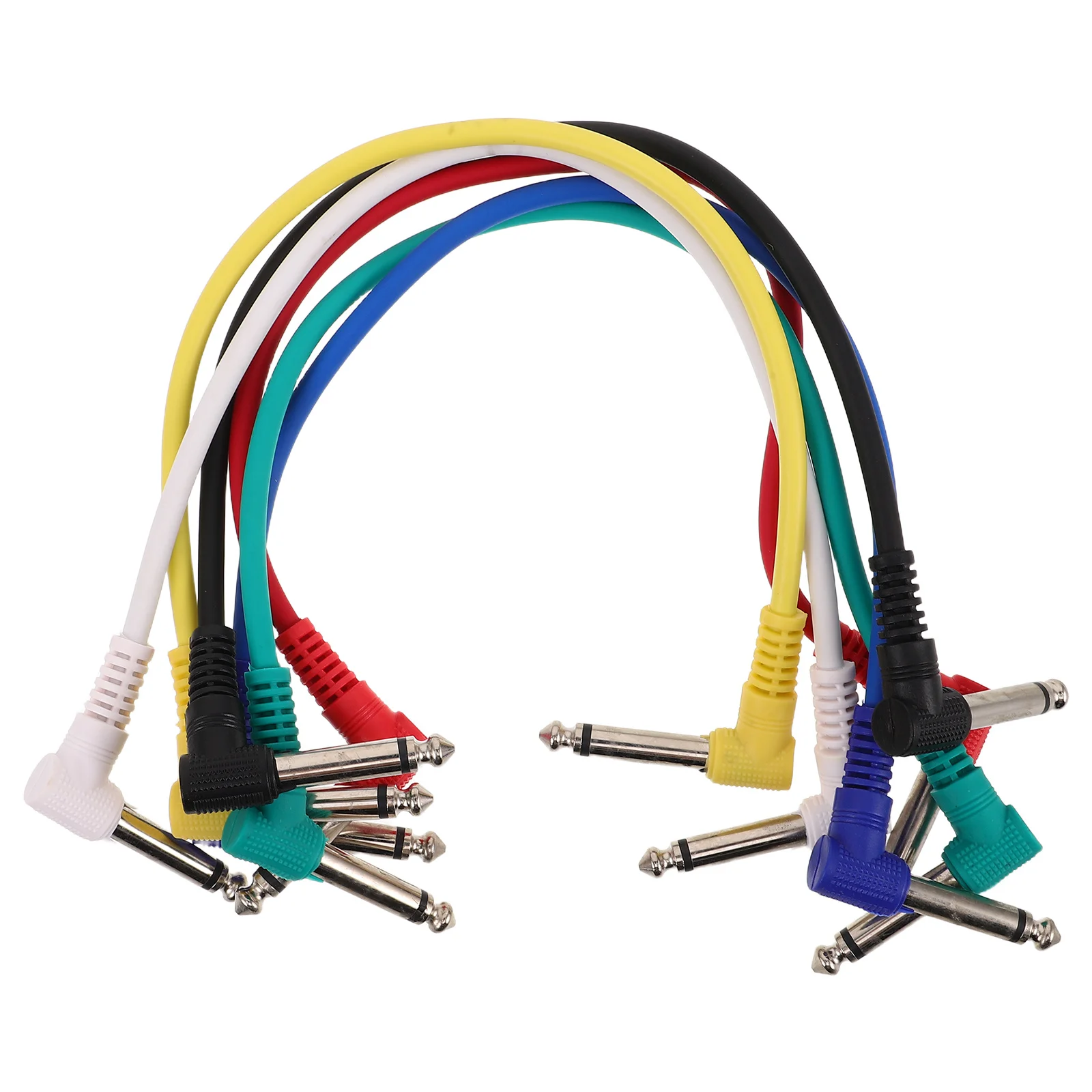 

6Pcs Electric Guitar Effect Patch Cable Short 30cm Audio Patch Cable for Pedals Stable Signal Cords