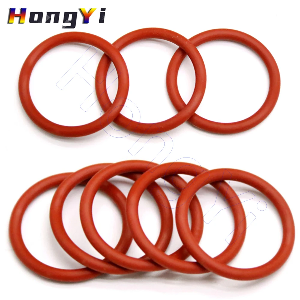 10PCS CS 4 mm Silicone O-Ring VMQ O Ring Red Rubber Sealing Gasket for Washer, Filter, Pump, Plumbing, Gauge, Auto, Machine