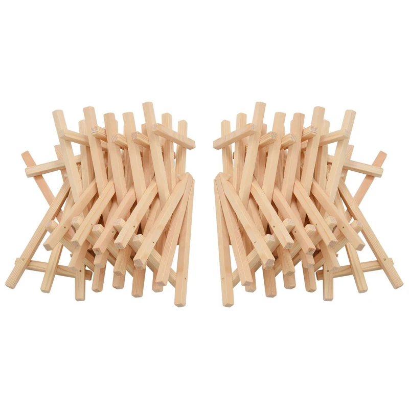 96 Pack Mini Wood Display Easel Wood Easels Set For Paintings Craft Small Acrylics Oil Projects
