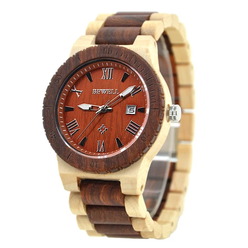 Reloj de madera para hombre, relojes de pulsera de madera ligeros hechos a mano, reloj de madera para hombre, regalos de reloj de madera para hombres