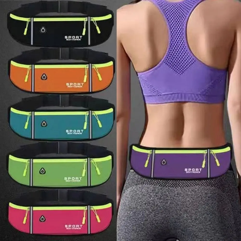

Waterproof Running Waist Bag Lightweight Adjustable Running Belt Pouch Portable Invisible Sports Fanny Pack Fitness