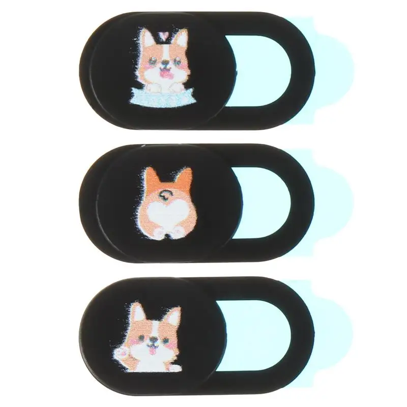 3PCS Sliding Webcam Cover Cute Cat Pattern Laptop Cover Slider Antispy Privacy Cover Tablet Lenses Privacy Sticker