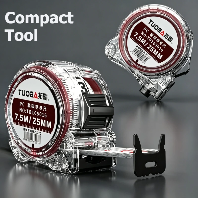 TUOBA Outdoor Tape Measuring High Precision Wear-resistant Retractable Steel Tape Measure Site Construction Meter Measure Tools