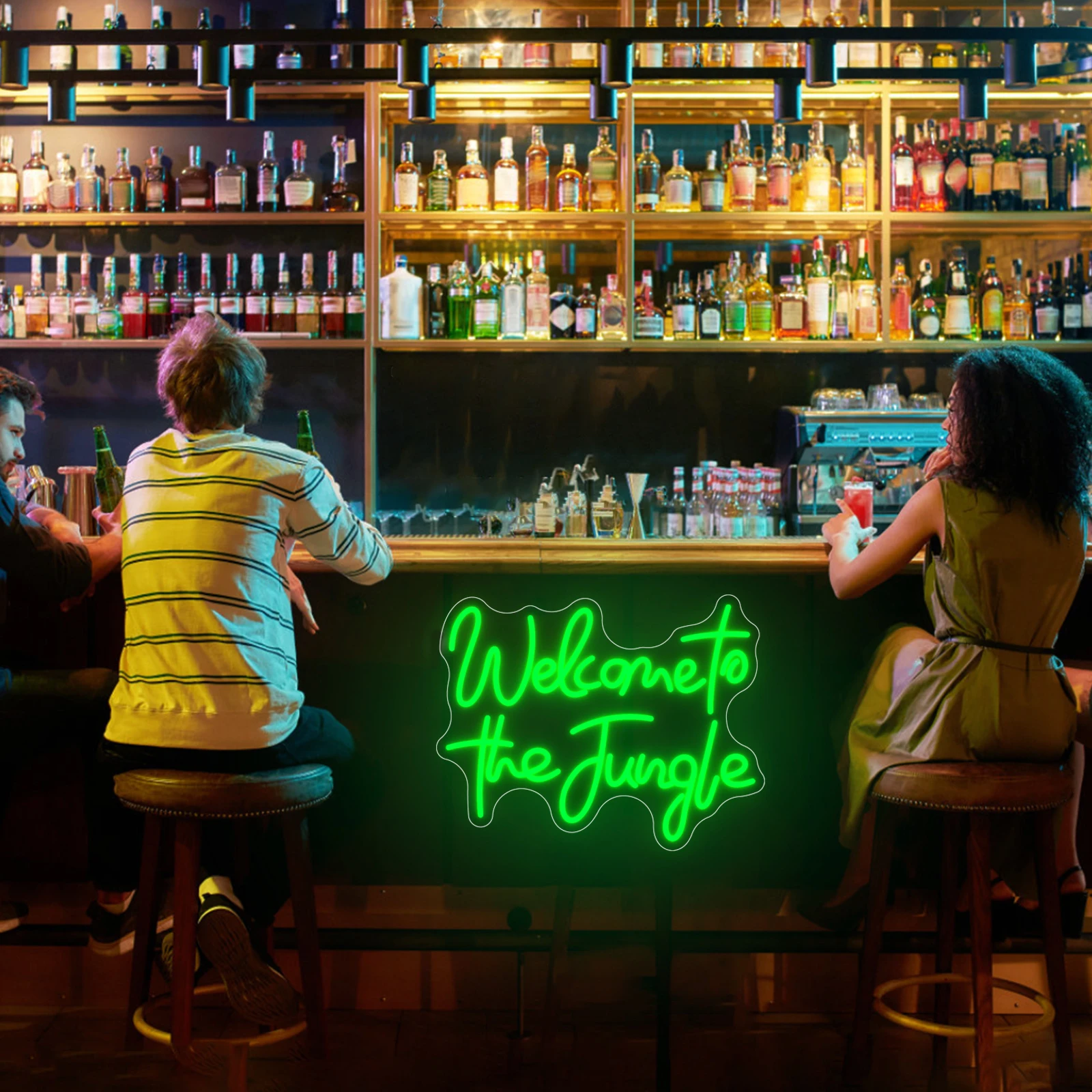 

LED Neon Welcome to Jungle USB Powered Neon Signs Night Light Wall Art & Game Room Bedroom Living Room Party Decor Lamp Sign