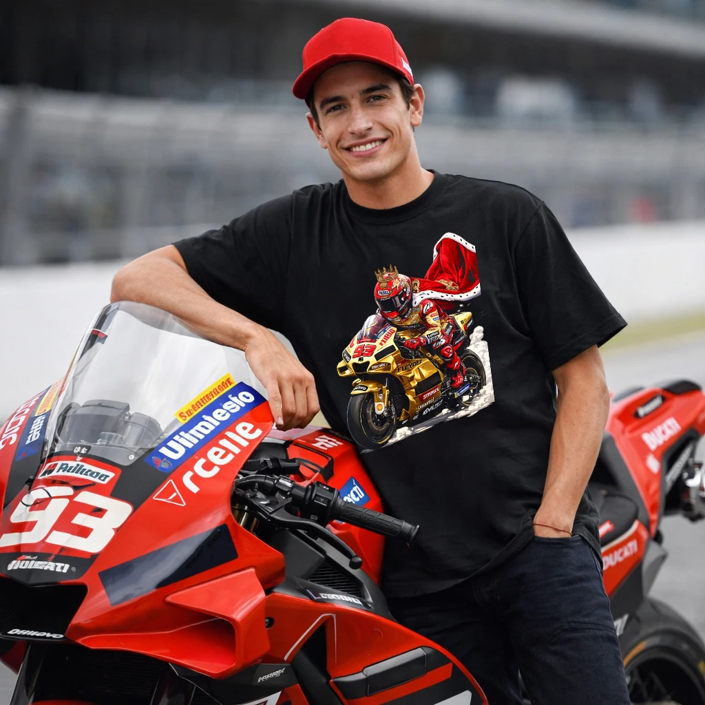 

No.93 Motorcycle Racing Fashion Icon Print High-Quality Fan Commemorative T-Shirt Comfortable Cotton Daily Streetwear Top