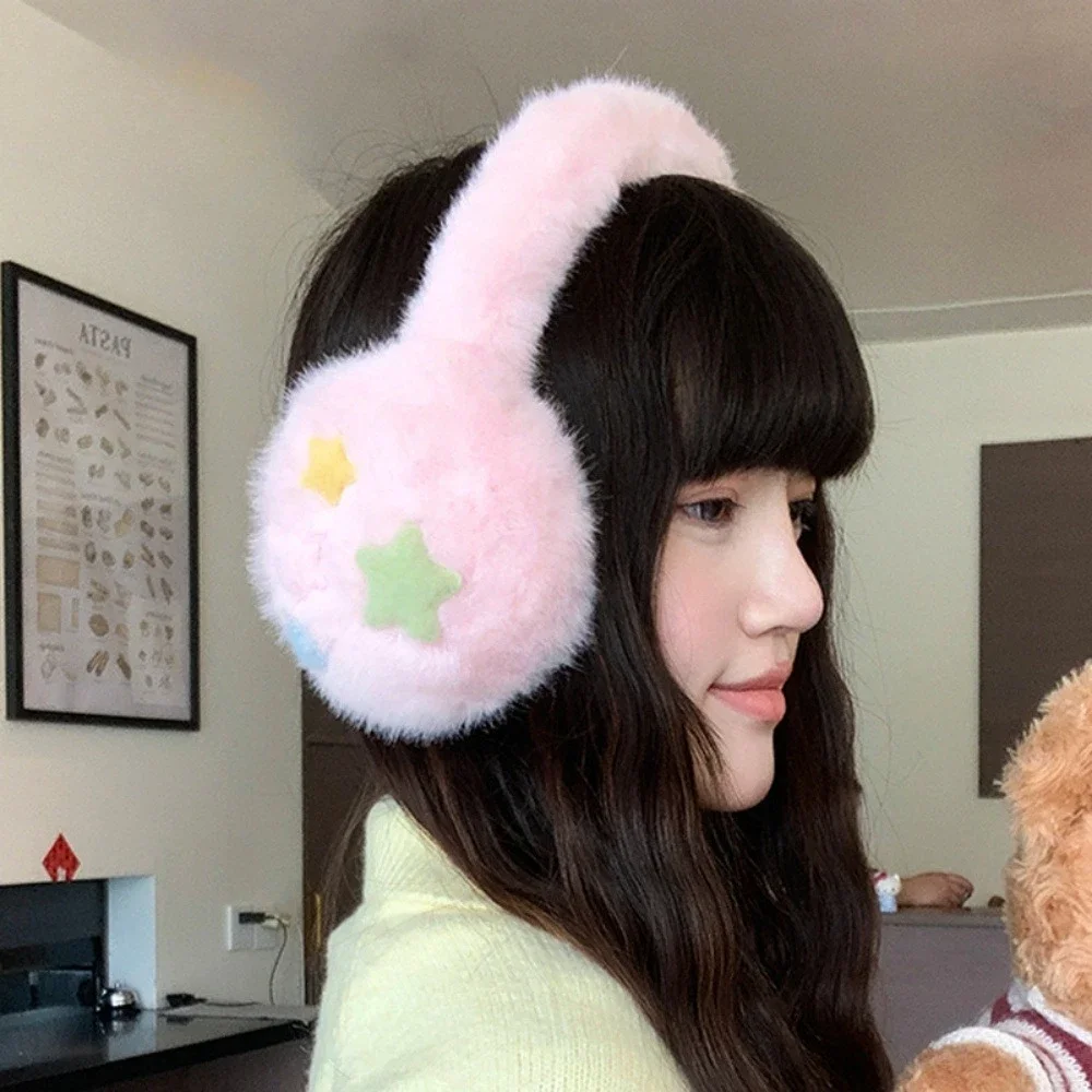 韓国スターイヤーマフ厚みのある原宿保温防風サイクリングやスキー女の子ヘッドフォン冬装飾アクセサリーギフト