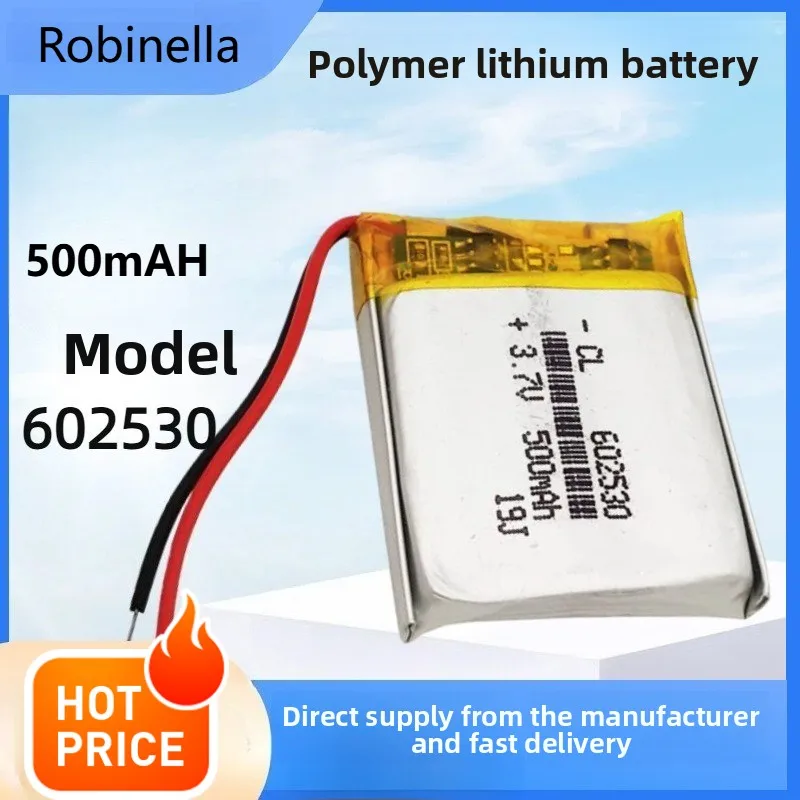 602530 Rechargeable Lithium Battery 3.7V 400mAh for Car Recorder VR Player GPS Bluetooth Headset Beauty Instrument