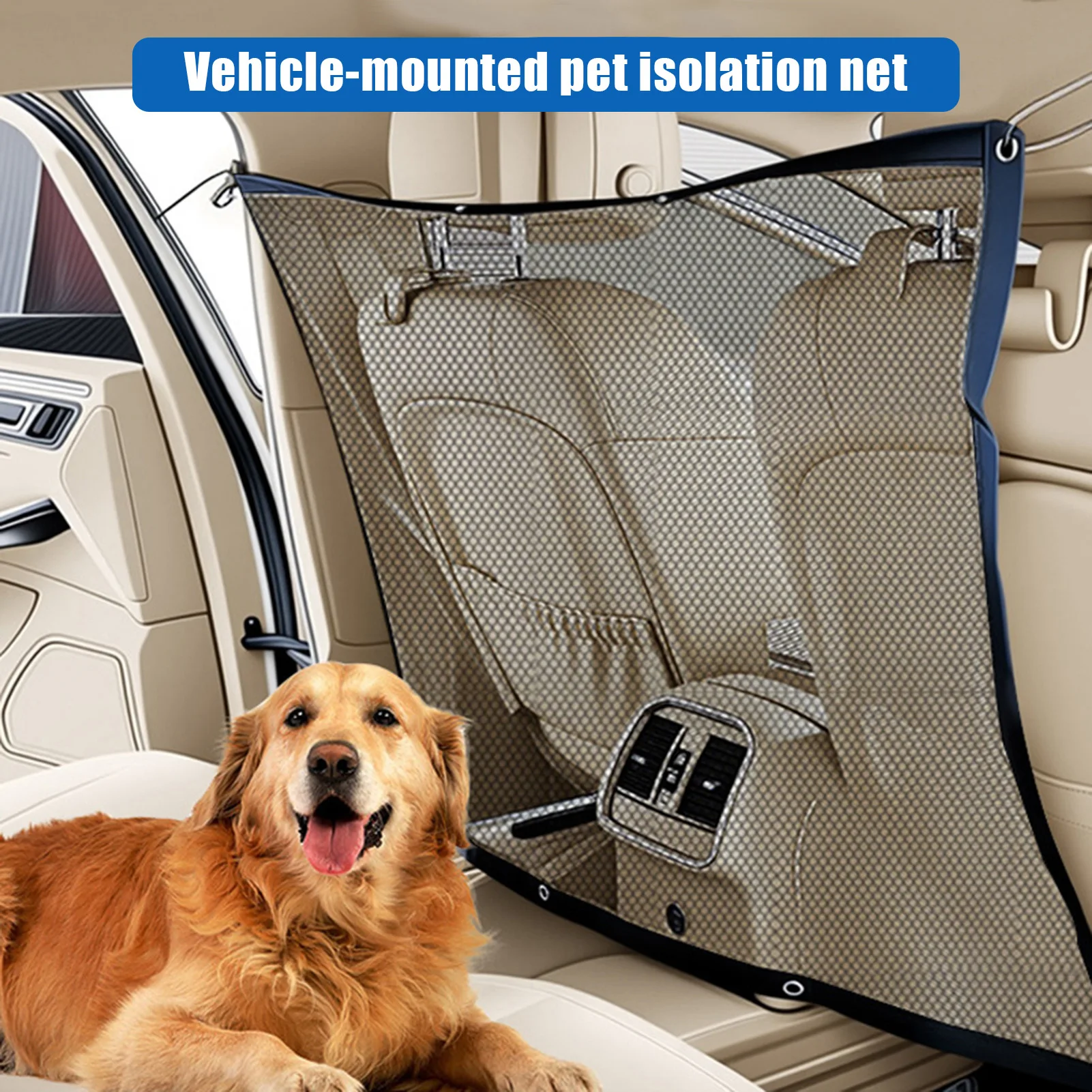 Pet Car Barrier Safety Net for Backseat Protection Dog and Child Restraint Vehicle Divider Travel Driving Secure Supplies