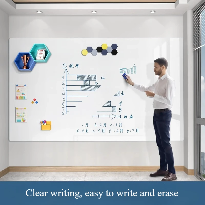 White panel wall stickers can remove magnetic children's drawing board without damaging the wall magnet home chalkboard