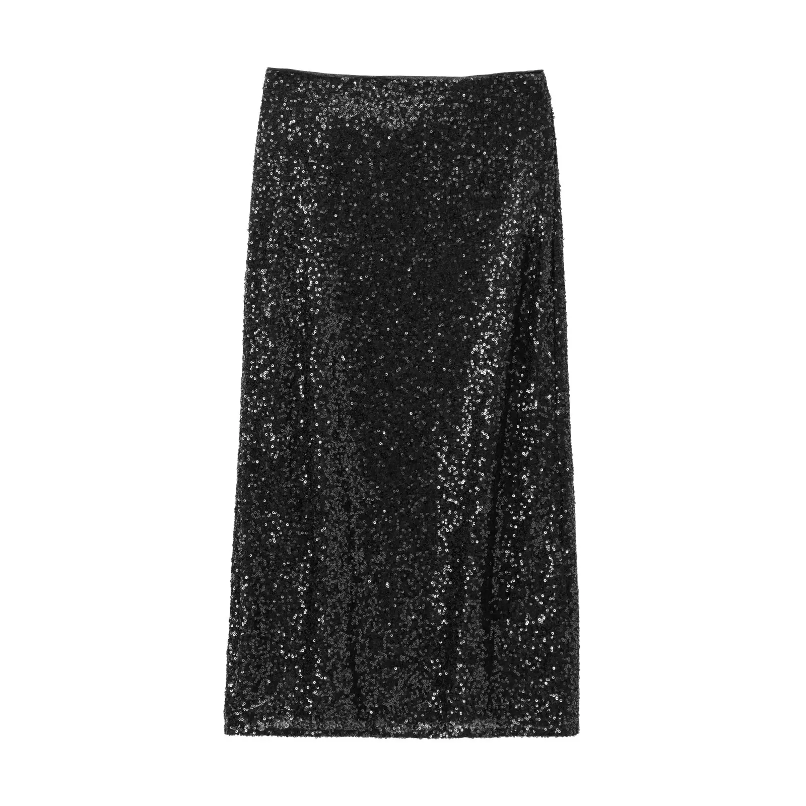 

ZBZA Faion Sequin Wrap Skirt Women's Mid-Length Polyester Fiber Autumn New Sle Versatile Wind Design Skirt