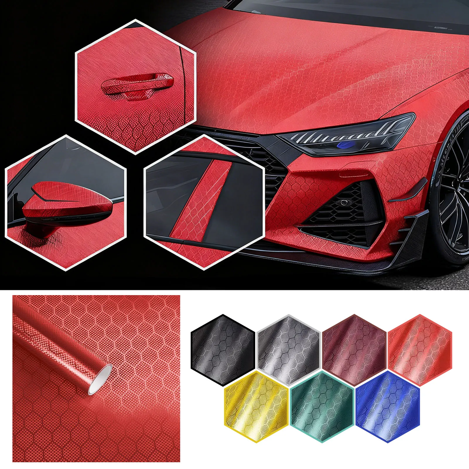 Car Color Changing Film Bubble-free Car Wrap Vinyl Easy To Install Carbon Fiber Wrap For Car Interior Exterior,Multi Function