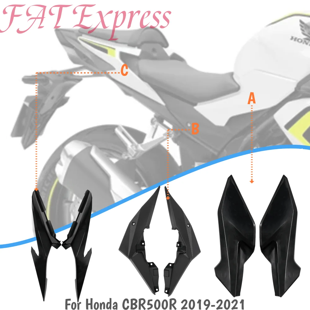 

CBR500R Rear Seat Cover For Honda CBR500 R CBR 500R 2019-2021 Motorcycle Driver Seat Frame Side Lower Cover Injection Fairing