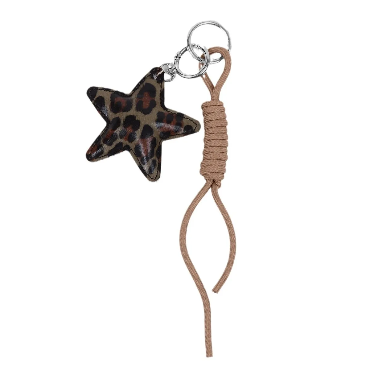 delicate Sweet Cool style fashion leather leopard print  love bowknot Key Chain Backpack pendant