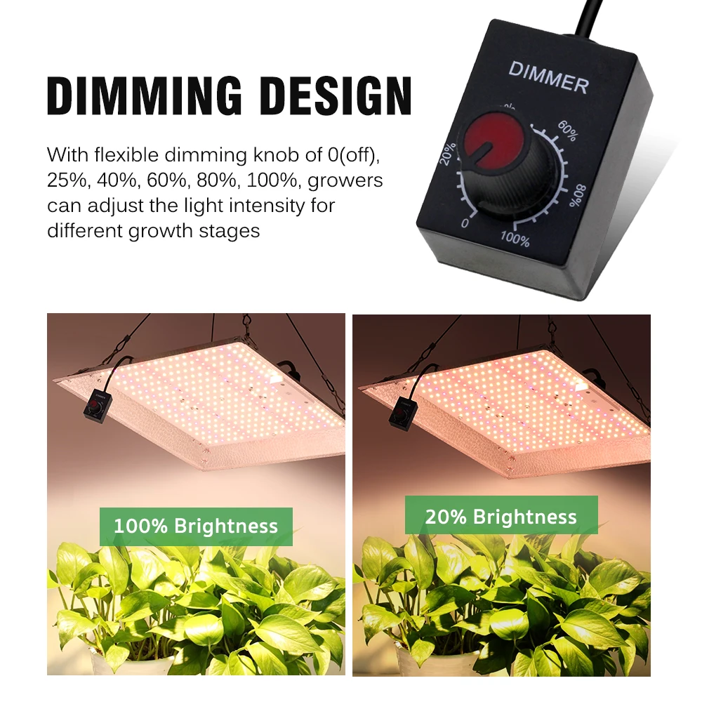 100W Full Spectrum Growth Light Quantum Board Waterproof IP65 Adjustable Spectrum Greenhouse Succulent Vegetable Growth Light