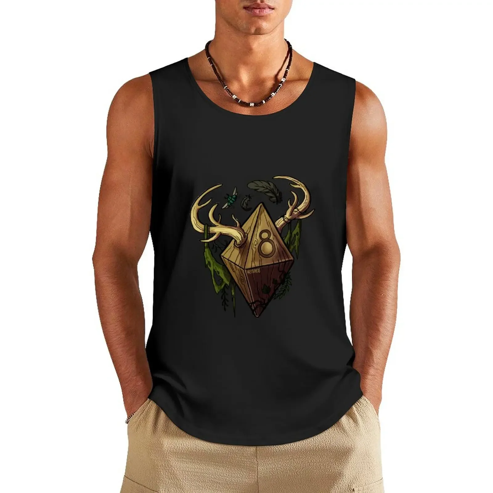 D&D Dice - Druid Tank Top sleeveless vests anime clothes Bodybuilding clothing man