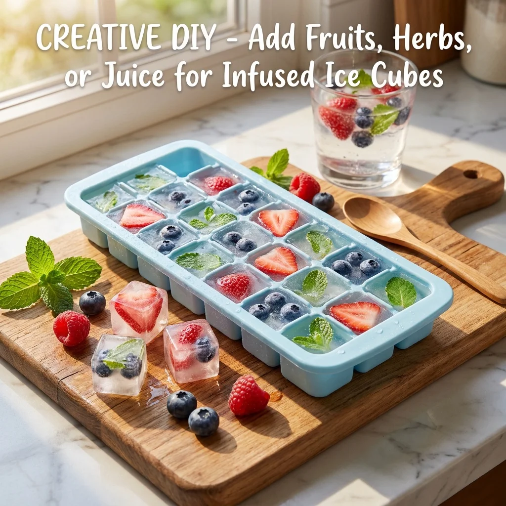 Ice Cube Trays Easy-Release Flexible 24-cube silicone Trays,BPA Free, Stackable Covers for Cocktail, Space-saving and stackable