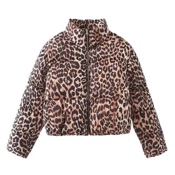 Kar&Otza New women's French design with a sense of style and fashion, versatile leopard print jacket and cotton jacket