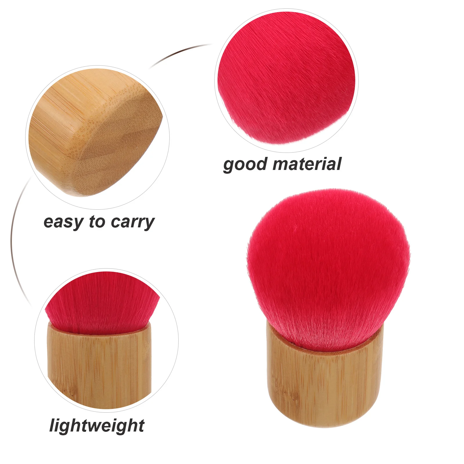 Loose Powder Brush For Setting Powder Blush, Soft Faux Fiber Bristles, Travel Makeup Brush, Face Brush,