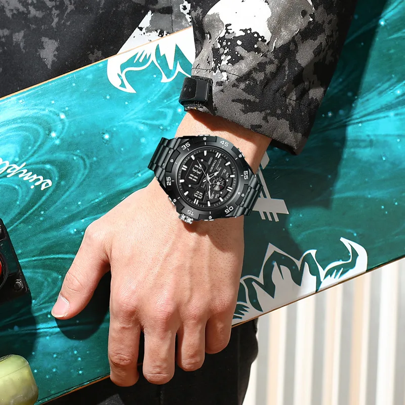 Fashion* Large Dial Digital Watch, Multi-Function Waterproof Outdoor Sports Watch for Students