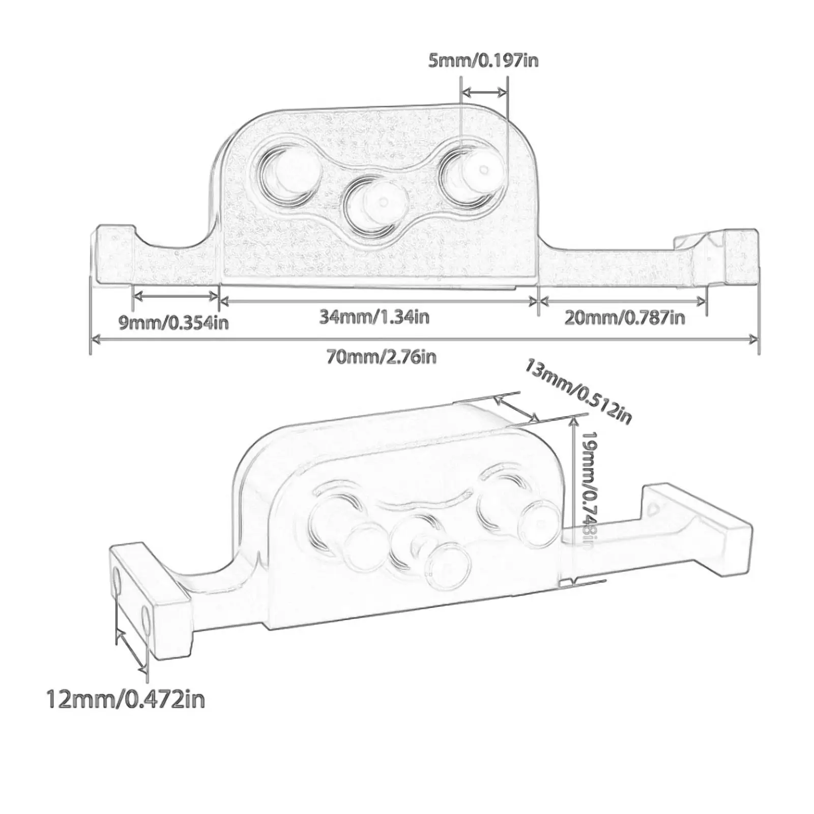 RC Crawler Ersatz 1/10 Rock Crawler DIY Aluminium Verteilergetriebe Getriebe