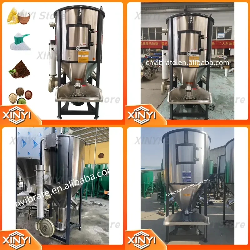 for VBJX Commercial Full-day Grain Feed Herbs Dry Powder Vertical Plastic Granule Rotating Blender Mixer