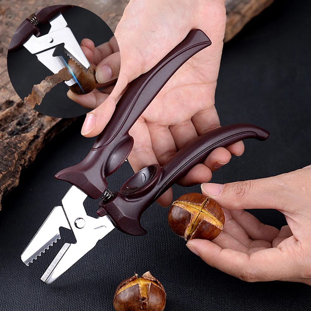 Nożyce do kasztanów ze stali nierdzewnej Maszyna do obierania kasztanów Maszyna do skórki kasztanów Obcinacz do kasztanów Narzędzia kuchenne