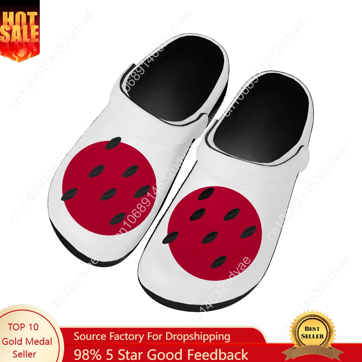 

Japan National Flag Water Shoes Men Women Comfortable Home Garden Clogs Customizd Sandals Beach Breathable Hole Slippers