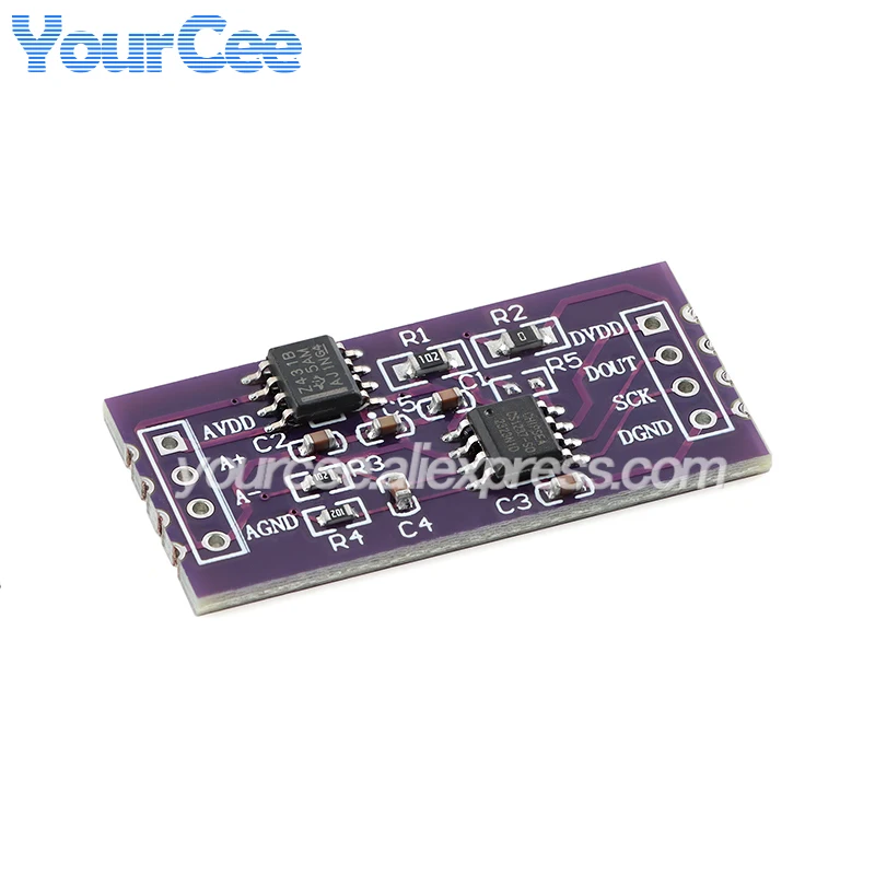 5pcs/1pc 24-bit Analog to Digital Conversion ADC Module CS1237 single CS1238 Double Channel load cell on-board TL431 chip