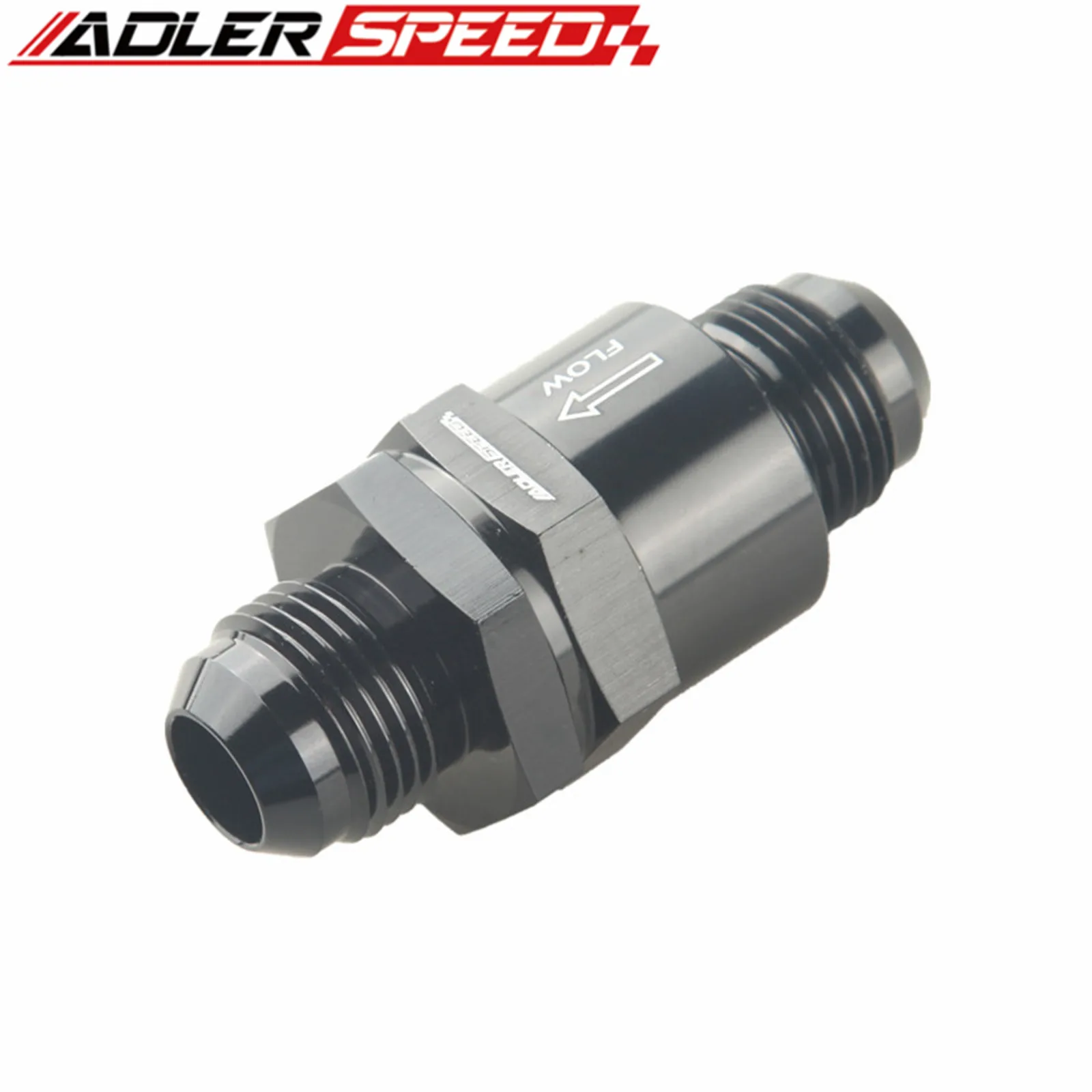 AN10 Aluminium Non Return One Way Check Valve Fuel EFI Fitting Adapter Black