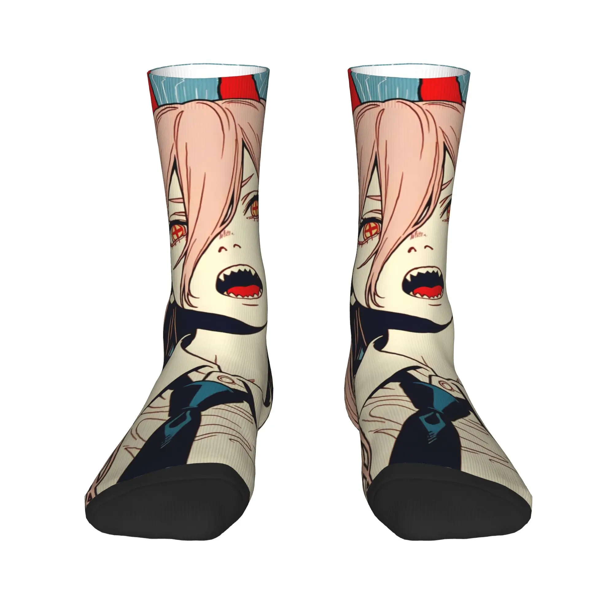 Power bold anime Socks Autumn Chainsaws Mans Stockings Fashion Unisex Men High Quality Socks Pattern Cycling Anti Skid Socks