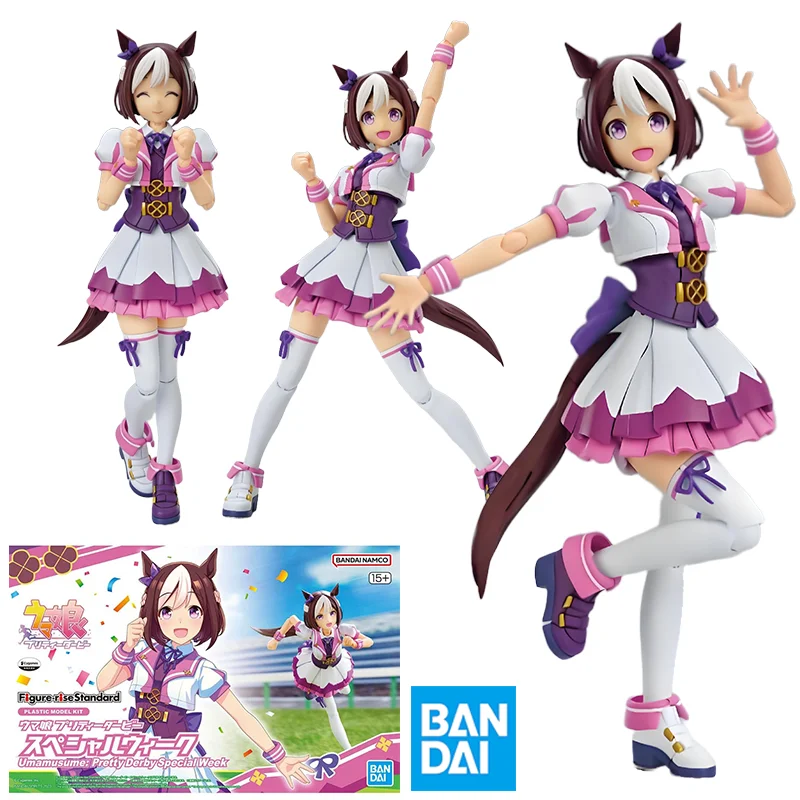 Oryginalne figurki akcji Bandai FRS Umamusume Pretty Derby Silence Special Week Tokai Teio Anime Model do Składania Ozdoby