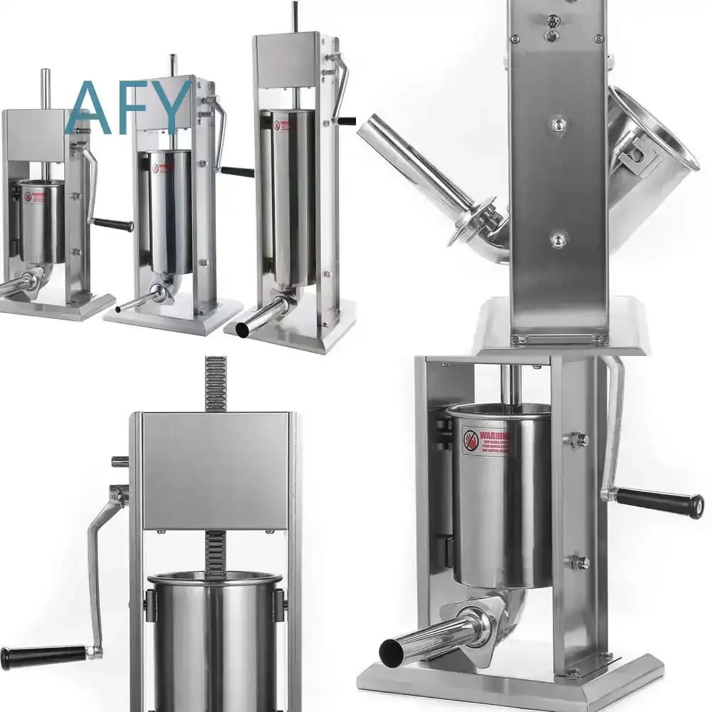 Stainless Steel Manual Vertical Sausage Stuffer for Amazon Cross Border for Home and Commercial Use 3L 5L 7L Sausage Maker