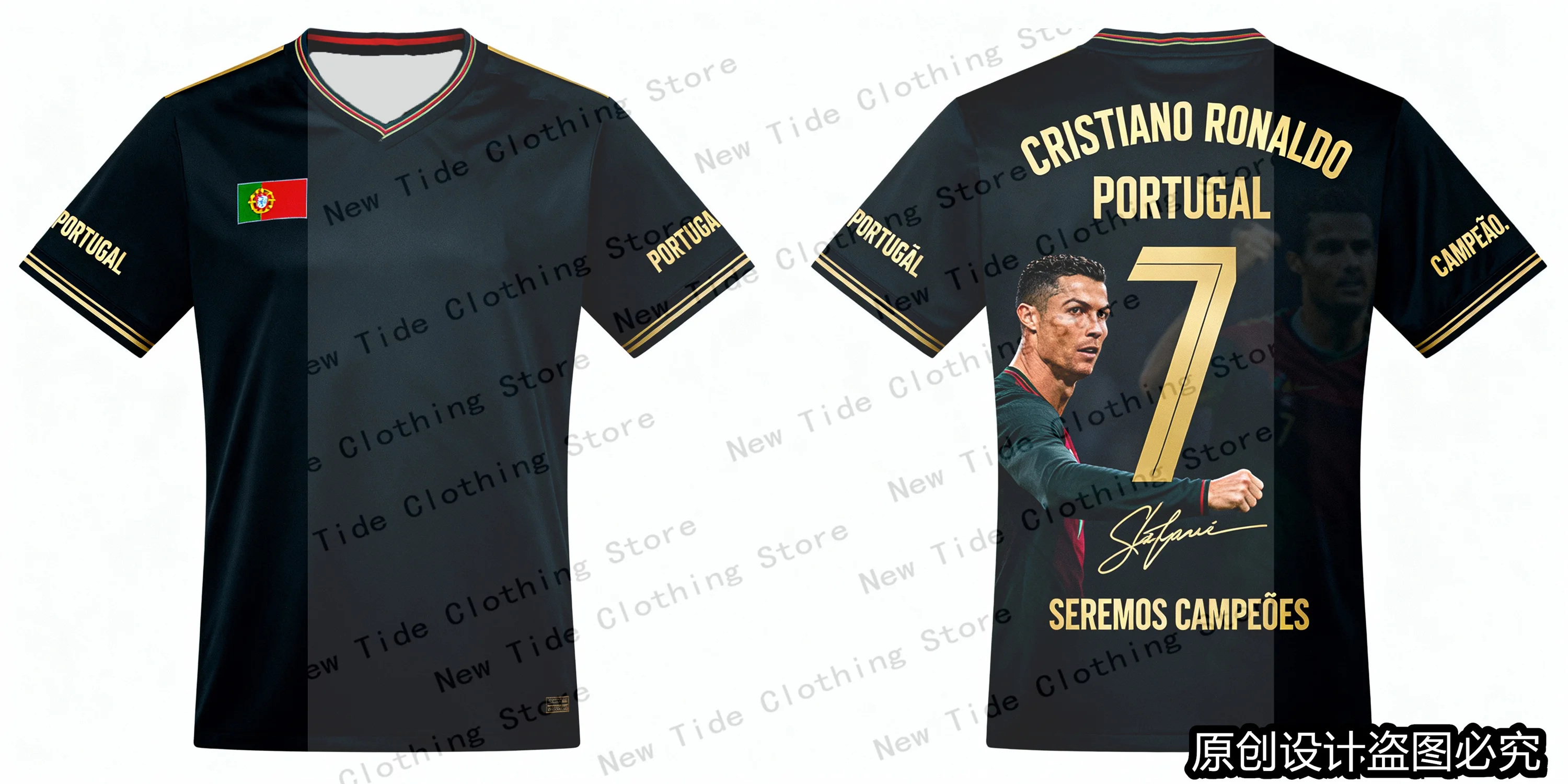 تصميم حصري 2026 جيرسي تي شيرت تذكارية لمحبي الرجال - إصدار محدود CR7 Football Fan Gear متوفر الآن 1 #3