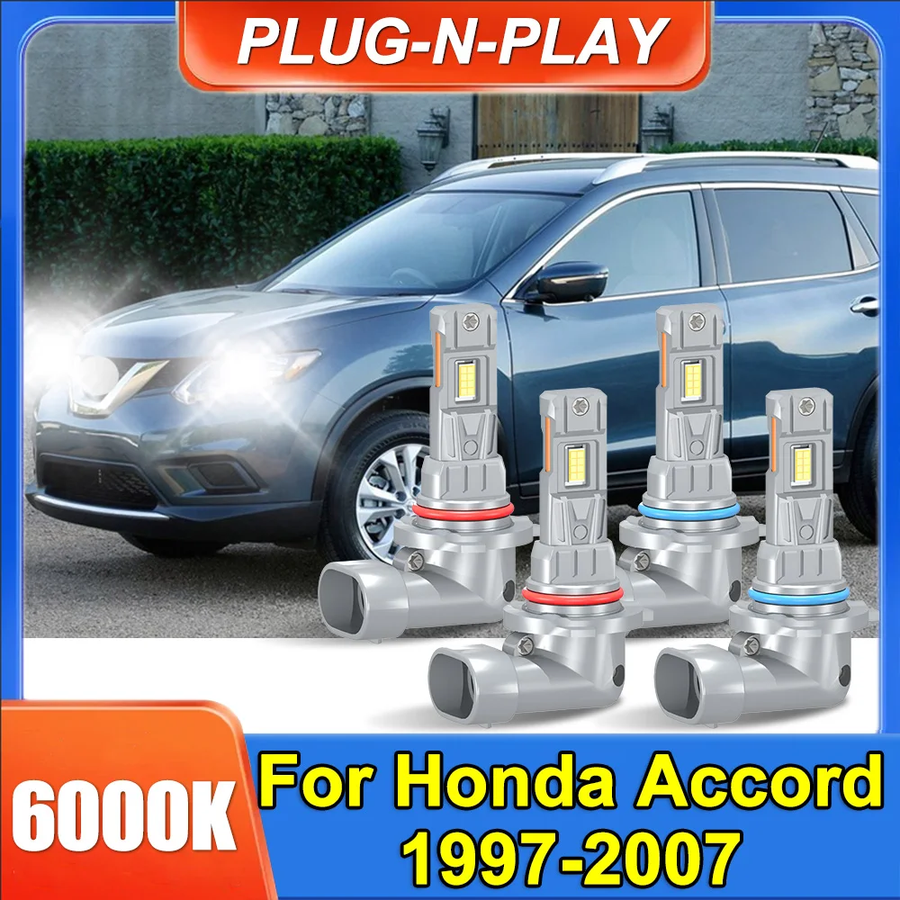 

For Honda Accord 1997-2007 9005 9006 LED Headlight Bulbs Super Bright 6000k Single Copper Tube Auto Light Bulbs