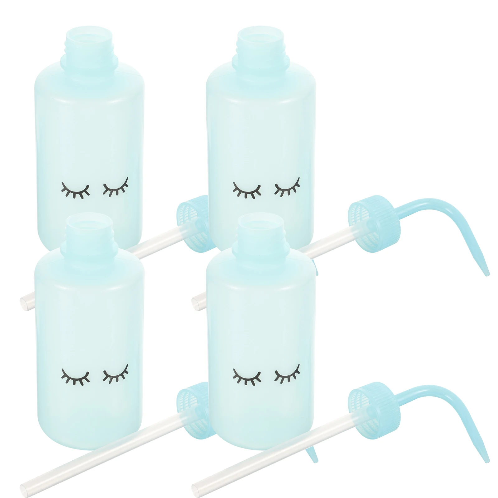 

4pcs Cleaning Elbow Bottle Lightweight Plastic Squeeze Bottles Watering Plants Rinse Eyelash Extensions Empty Bottle Gardening