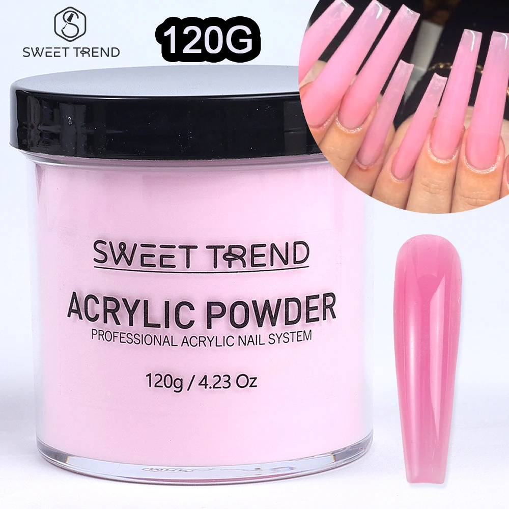 

SWEET TREND-120g Professional Acrylic Powder Extension Nail Glitter Powder Material for 3D Carved Nail Art Suitable Beginner