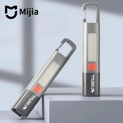 New Mijia Outdoor Flashlight LED Portable USB Rechargeable with Hook Zoomable Torch Camping Hiking Long-range Emergency Lamp
