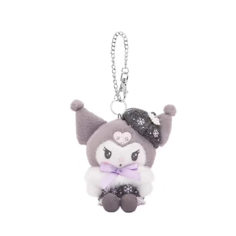 12cm Uroczy Kreskówkowy Beret Sanrio Seria Kuromi My Melody Cinnamoroll Hello Kitty Pochacco Pluszowa Lalka Brelok Zawieszka do Torby Zabawka Prezent