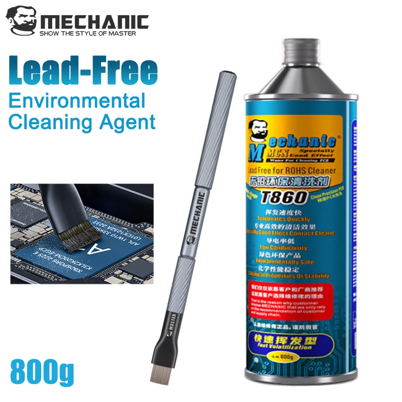 

MECHANIC T860 800g Lead-free Washing Water Mobile Phone Repair Electronic Motherboards Chips Soldering Flux Clean Liquid