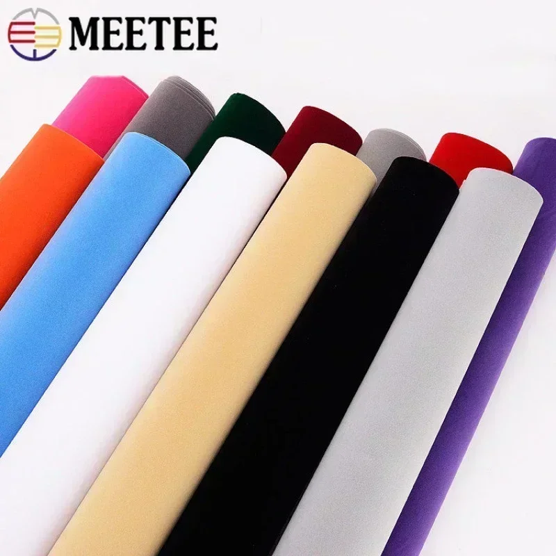 

45*150cm Meetee 1.2mm Thick Velvet Self-adhesive Fabric Sticky Flock Adhesive Synthetic Leather Cloth for Car Interior Fabrics