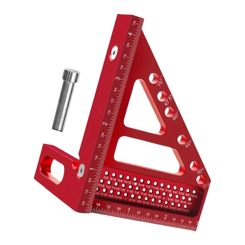 Aluminum Triangles Ruler for Accurate Measurement Angles Adjustment in Carpentry