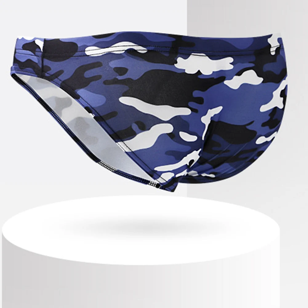 Mens Briefs Camouflage Printed Soft Shorts Trunks Underwear Sports Middle Waist Panties Ultra-soft Underpants Breathable Lingeri