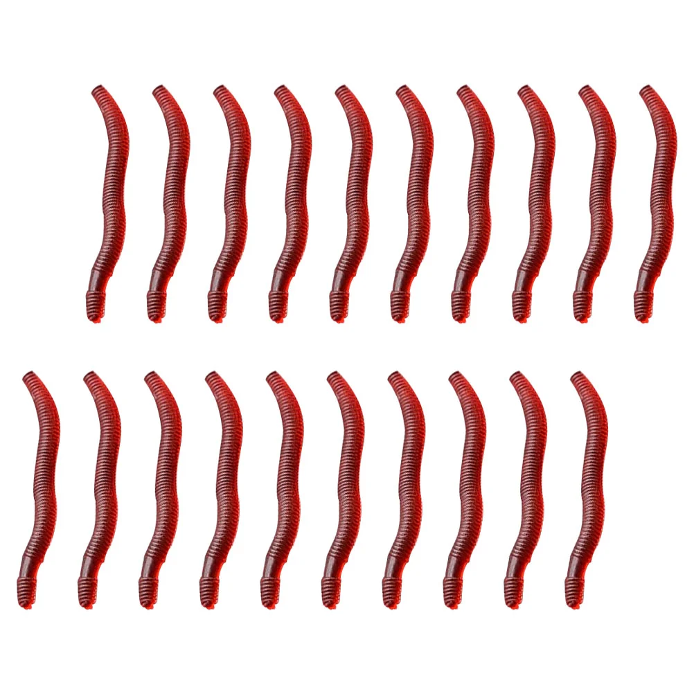 150 Pcs Artificial Bait Lifelike Worms Red Fishing Lures Earthworms for Sale Elastic Will Move